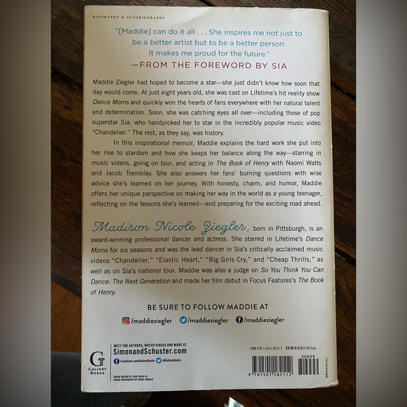 The Maddie Diaries by Maddie Ziegler- Book - Picture 2 of 2